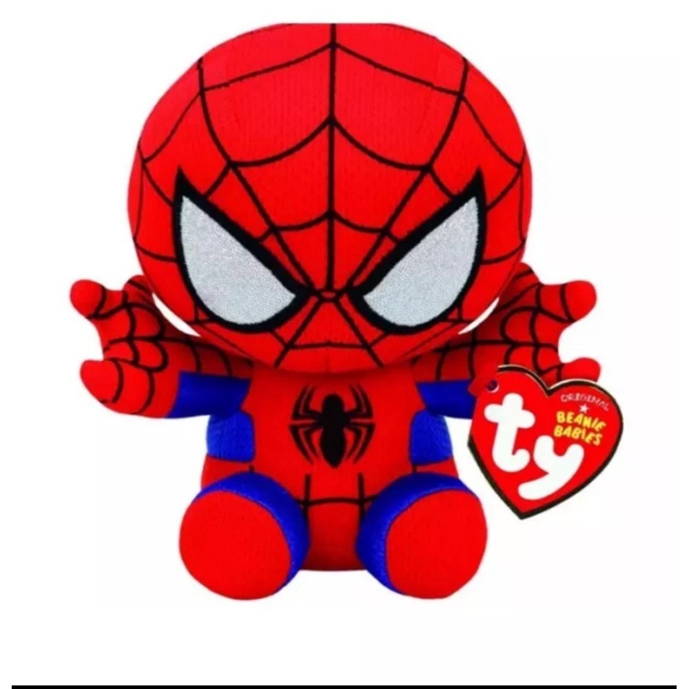 TY Beanie Baby 6" SPIDER-MAN Spiderman (Marvel) Plush Stuffed‎ Animal Toy